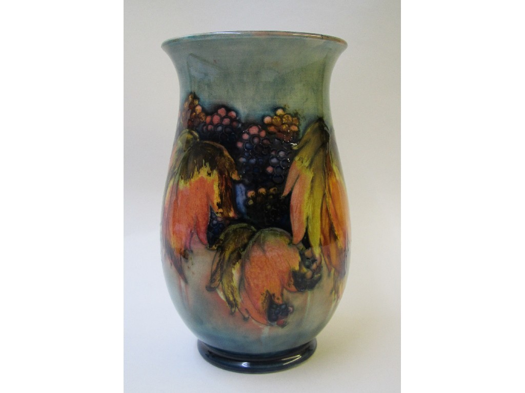 Appraisal: A Moorcroft baluster vase painted with grapes and leaves on