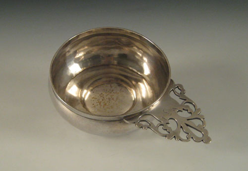 Appraisal: Philadelphia silver porringer ca bearing the touch of William Ghiselin