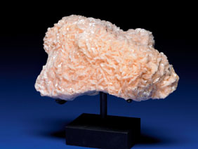 Appraisal: DOLOMITE on Custom Stand Morocco Pink apricot colored dolomite in