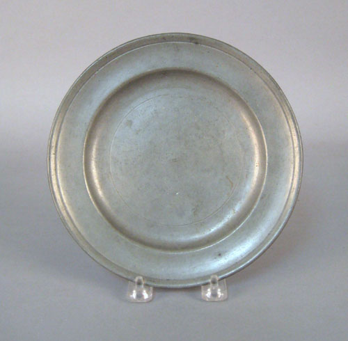 Appraisal: Philadelphia Love pewter plate ca dia