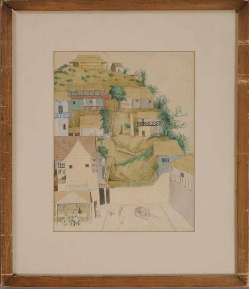 Appraisal: MEXICAN SCHOOL ZALCE FAMILY AND FARM Watercolor and pencil signed