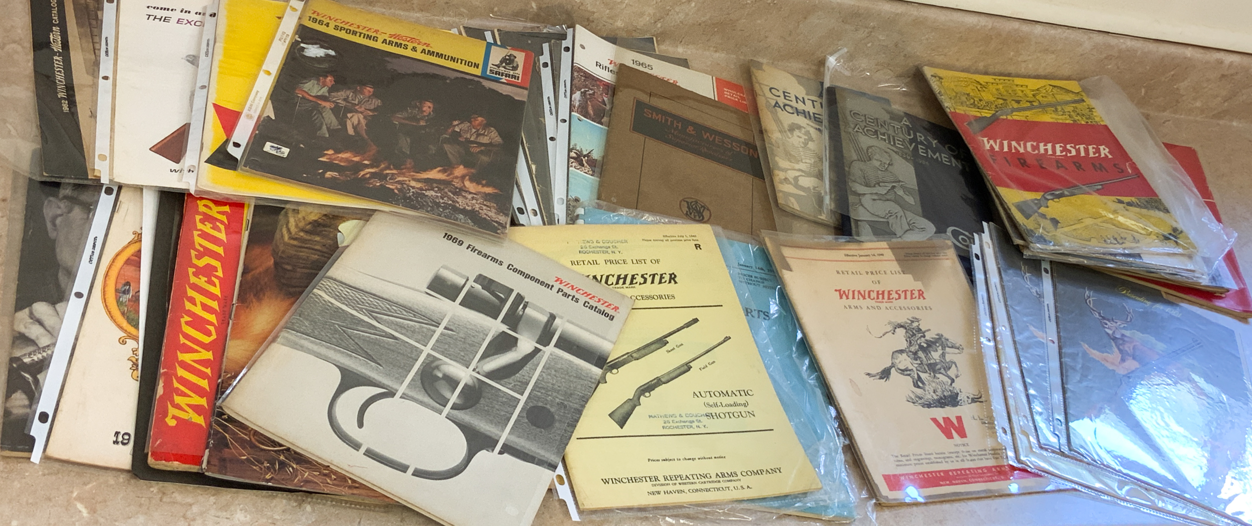 Appraisal: GROUP OF FIREARMS CATALOGS PARTS LISTS PAPER GOODS Group of