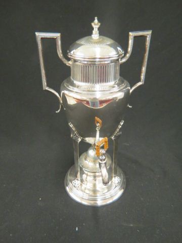 Appraisal: Silverplate Hot Water or Coffee Urn lion paw feet with