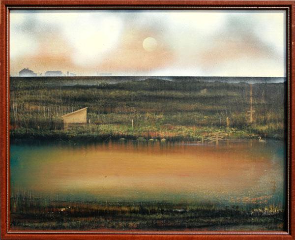 Appraisal: STROBEL Thomas C American - Industrial Landscape OIL Canvas ''