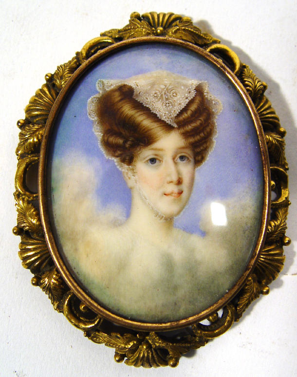 Appraisal: Early th Century oval portrait miniature of a young woman