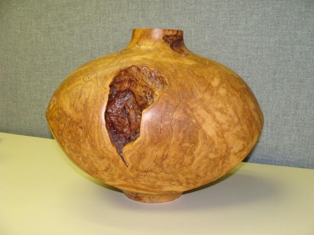 Appraisal: Spalted Maple Burl Vessel Applewood's Marlboro VT H in