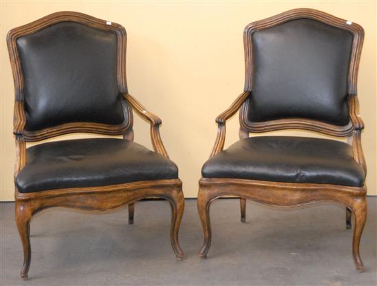 Appraisal: A PAIR OF FAUTEUIL A pair of Italian provincial style