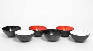 Appraisal: Krenit Mid Mid-Century Modern Krenit Denmark enamel bowls th century