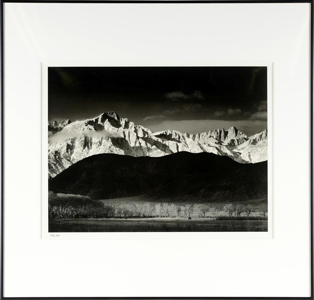 Appraisal: ANSEL ADAMS - WINTER SUNRISEoffset lithograph deluxe poster watermark lower