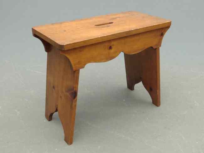 Appraisal: Pine bootjack stool '' W '' Ht