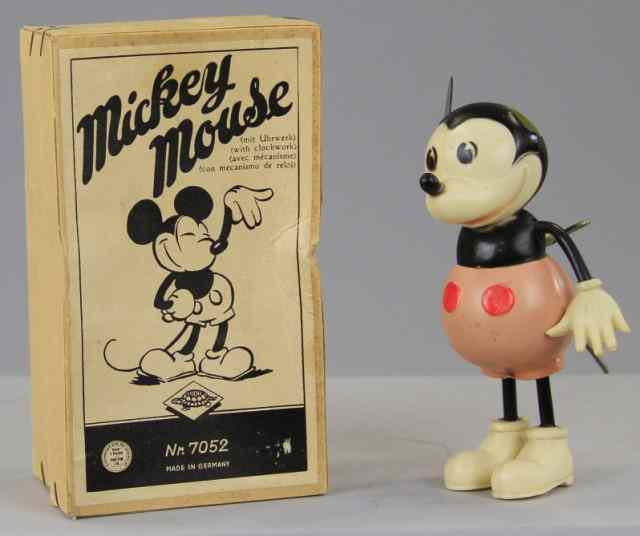 Appraisal: BOXED MICKEY WALKER Germany rare early example celluloid with five