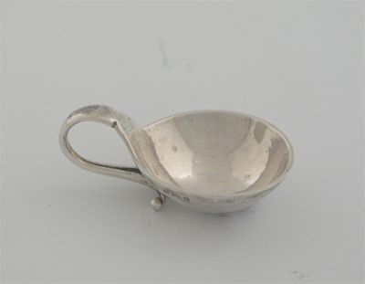 Appraisal: By Georg Jensen a small salt with a bifurcated loop