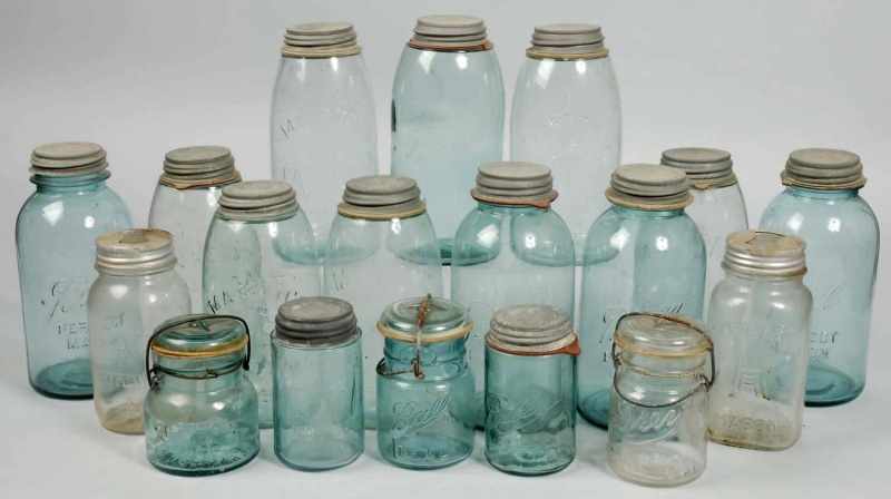 Appraisal: Lot of Mason Jars Description Several are dated Most are