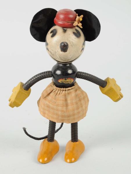 Appraisal: Wooden Disney Minnie Mouse Fun-E-Flex toy American Larger size version