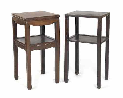 Appraisal: Two Chinese hardwood stands th c h w and h