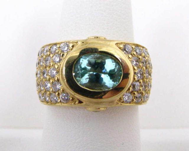 Appraisal: K Yellow gold ring with approximately ct Paraiba Africana tourmaline