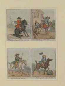 Appraisal: th century cartoons being five Bunbury prints each with four