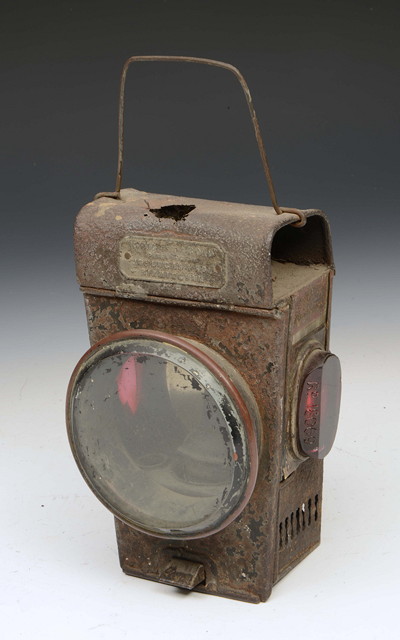 Appraisal: A TH CENTURY JOSEPH LUCAS SON BICYCLE LAMP with tapering