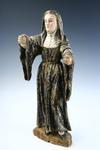 Appraisal: SANTOS - Carved and polychromed softwood figure of Saint Rita