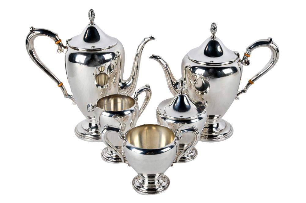 Appraisal: AMERICAN STERLING SILVER TEA SERVICEmarked for Frank M Whiting Company