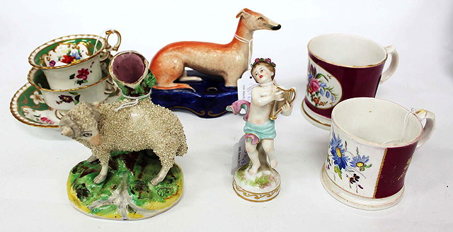 Appraisal: A SMALL GROUP OF POTTERY and porcelain to include a