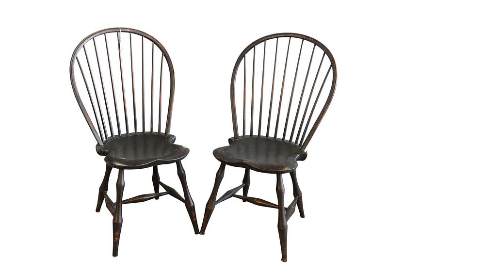 Appraisal: Pair D R Dimes Windsor Side Chairs height inches Pair