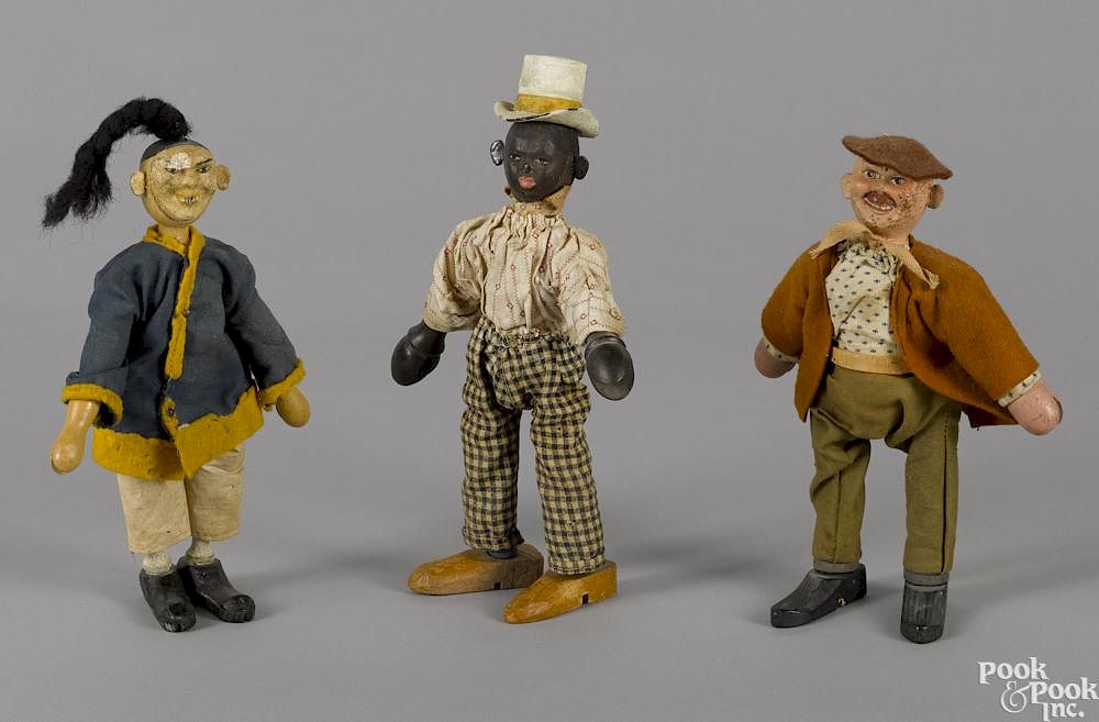 Appraisal: Three Schoenhut painted wood circus figures to include a Chinese