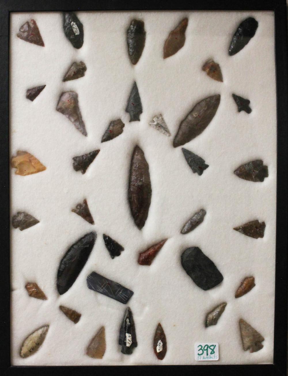 Appraisal: COLLECTION OF NORTHWEST NATIVE AMERICAN POINTS AND ARTIFACTS hand knapped