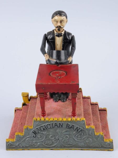 Appraisal: Magician Mechanical Bank Manufactured by J E Stevens Co This