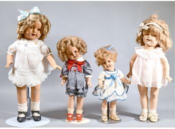 Appraisal: Including one early rare doll in white dress with blue