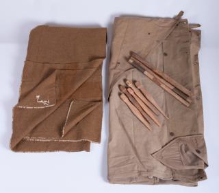 Appraisal: U S Army Pup Tent Kit Blanket WWII circa khaki