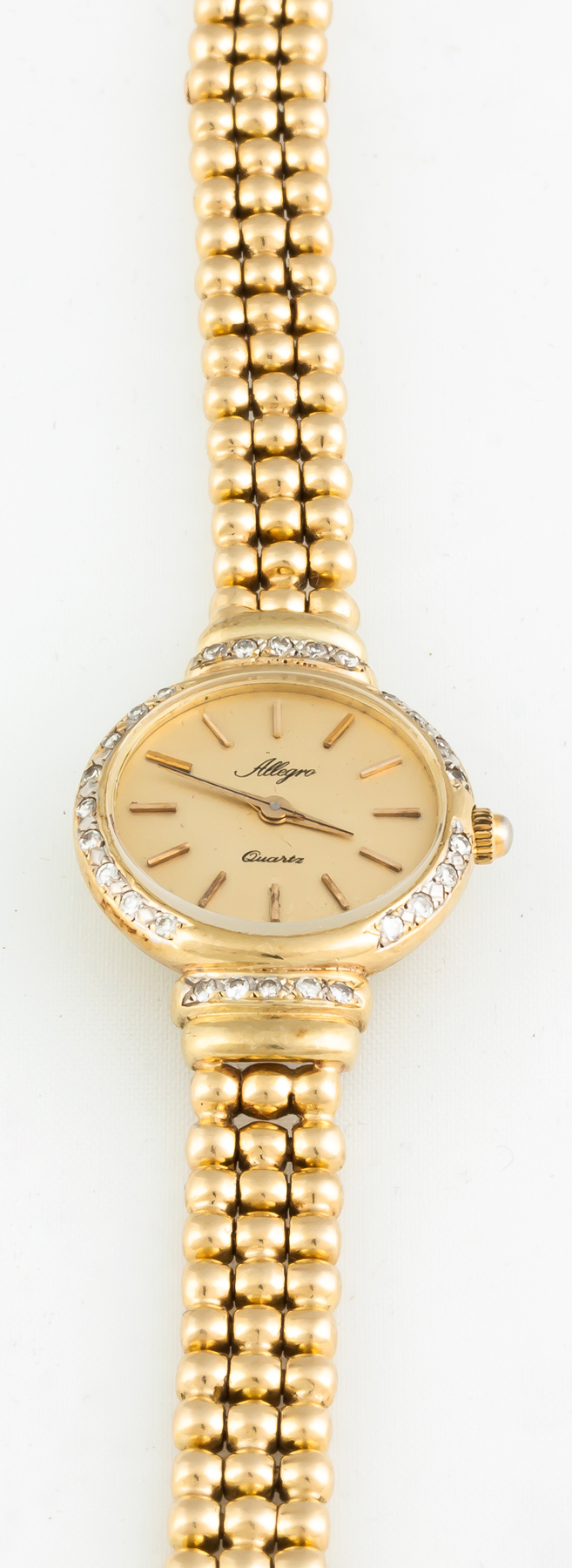 Appraisal: Allegro Quartz K Gold and Diamond Ladies Wrist Watch