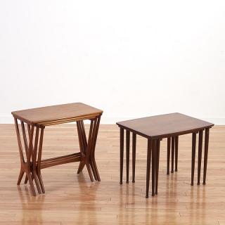 Appraisal: sets Danish nesting tables incl Heltborg sets Danish nesting tables