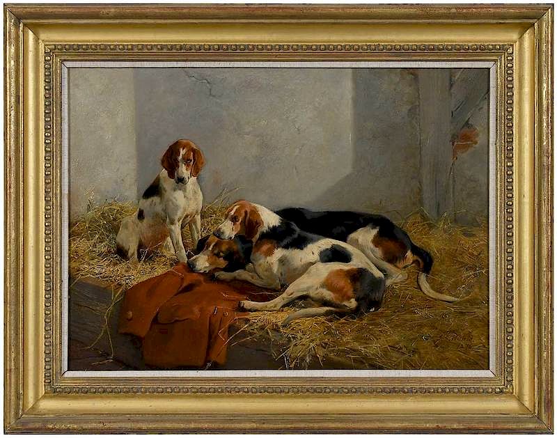 Appraisal: John Sargent Noble British - The Master's Choice-Hounds in a