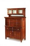 Appraisal: DENTAL CABINET - Circa - two-part mahogany dental cabinet Top