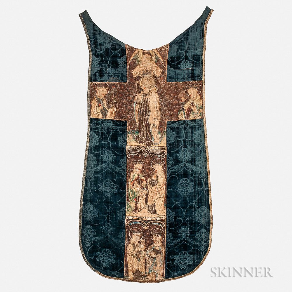 Appraisal: Chasuble Back Chasuble Back France th century with scenes from