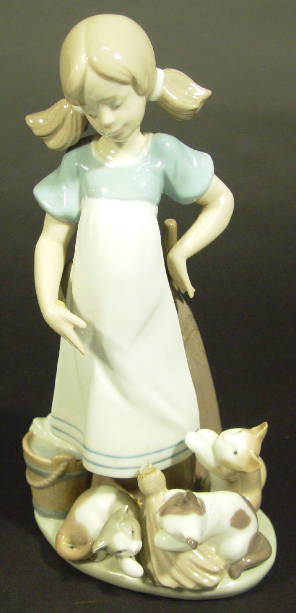 Appraisal: Lladro porcelain figurine 'Playful Kittens' printed factory mark and impressed