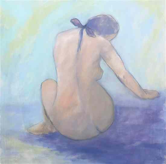 Appraisal: Jack Clobridge American th century Sitting Nude oil on canvas