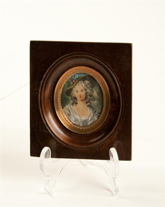 Appraisal: A th C Portrait Miniature of a lady in th