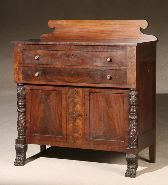 Appraisal: Classical Mahogany and Cherry Small Sideboard Probably Mid-Atlantic States Philadelphia