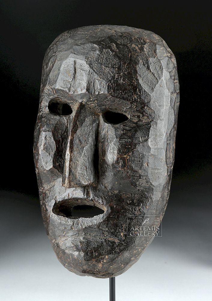 Appraisal: Early th C Nepalese Wooden Festival Mask Originally Listed At