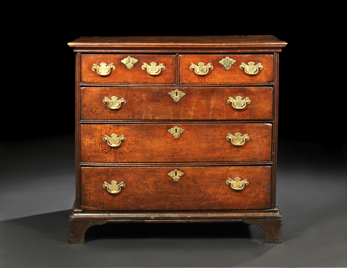 Appraisal: George III Oak Chest fourth quarter th century the rectangular