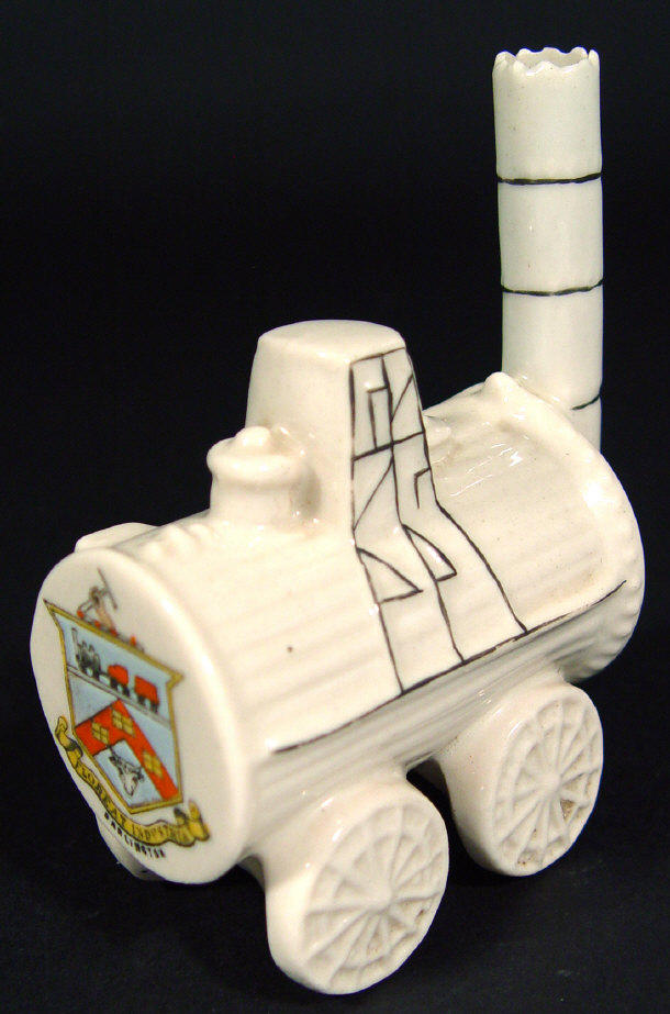 Appraisal: Carlton crested china model of Stevenson's Rocket with Darlington crest