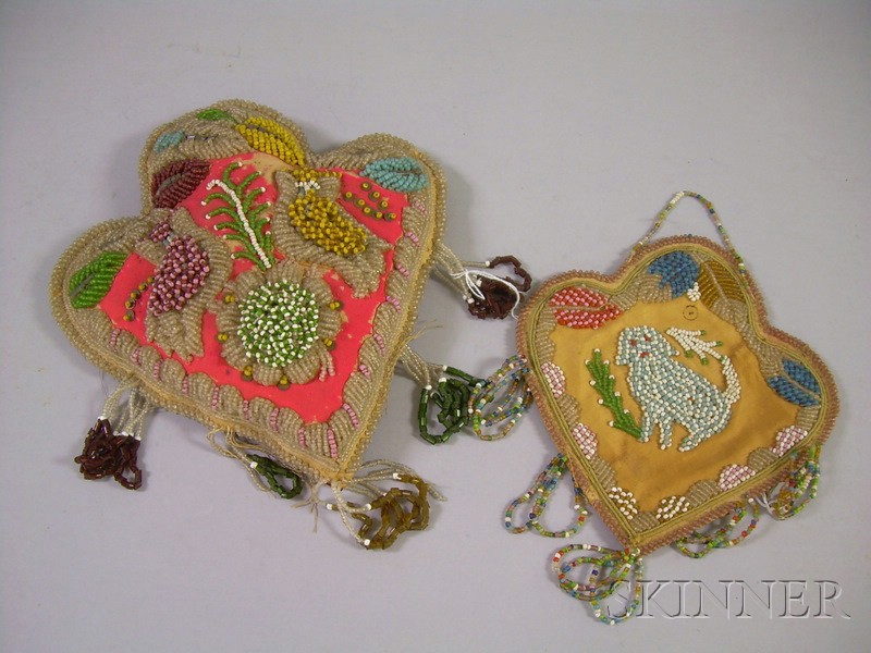 Appraisal: Two Iroquois Beaded Whimsies ht approx in