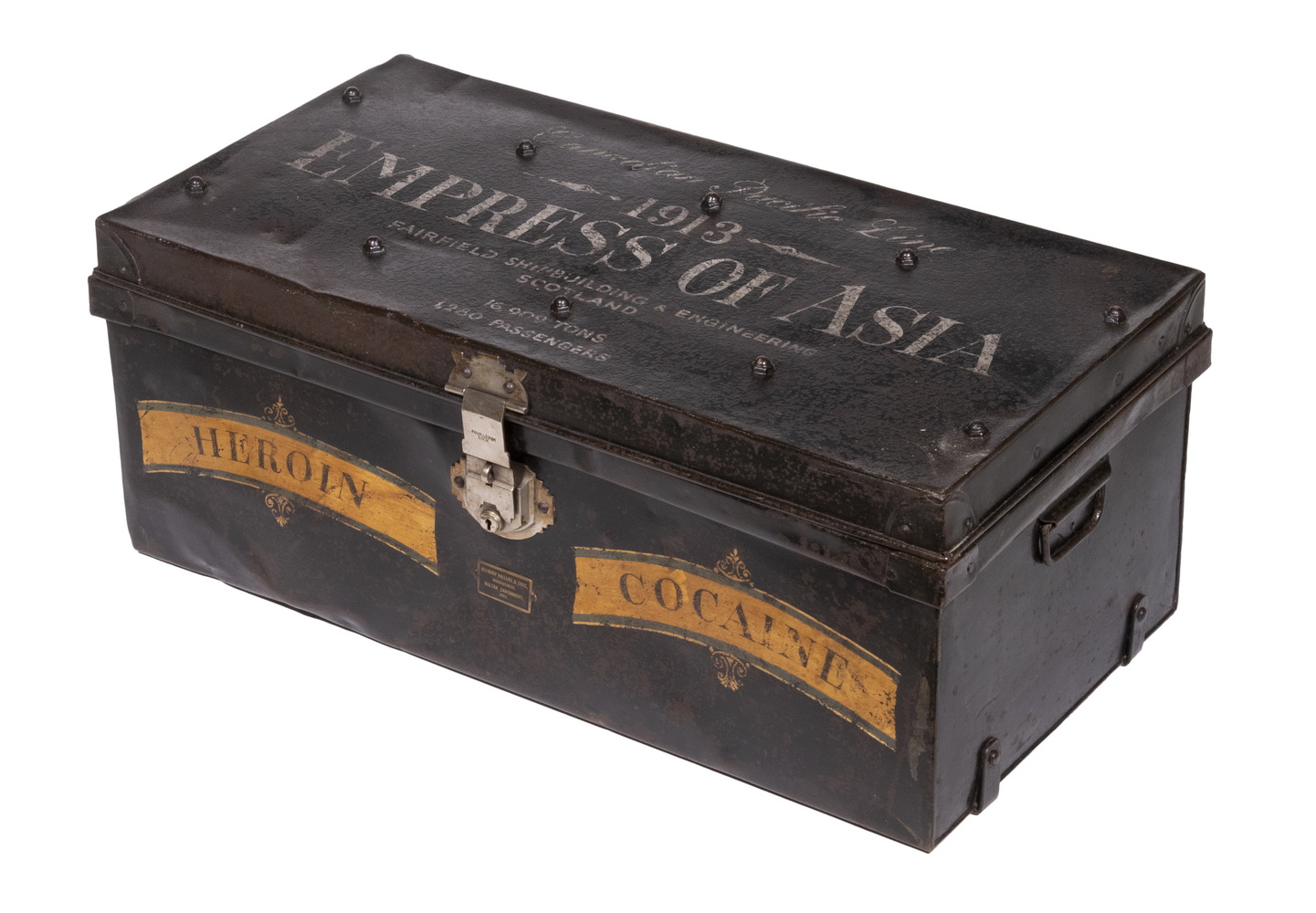 Appraisal: MARINE MEDICAL TIN BOX EMPRESS OF ASIA - HEROIN COCAINE