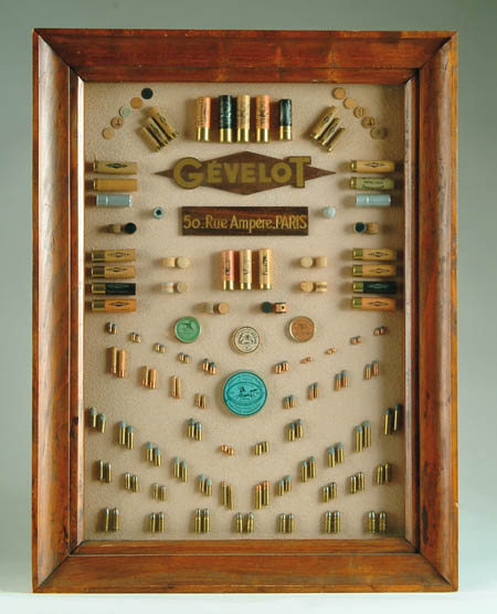 Appraisal: SCARCE GEVELOT CARTRIDGE BOARD Fine French board that contains cartridges