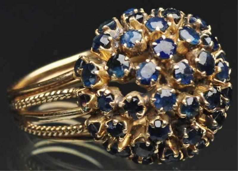 Appraisal: K Y Gold Sapphire Dome Ring Weight grams dwt Condition