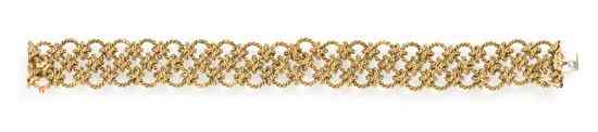 Appraisal: An Karat Yellow Gold Braided Chain Bracelet consisting of braided