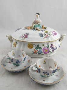 Appraisal: A pair of European porcelain cups and saucers together with