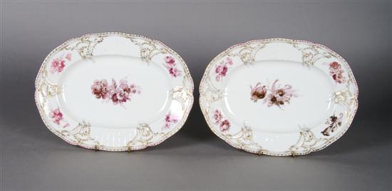 Appraisal: A Pair of KPM Porcelain Dishes Length inches